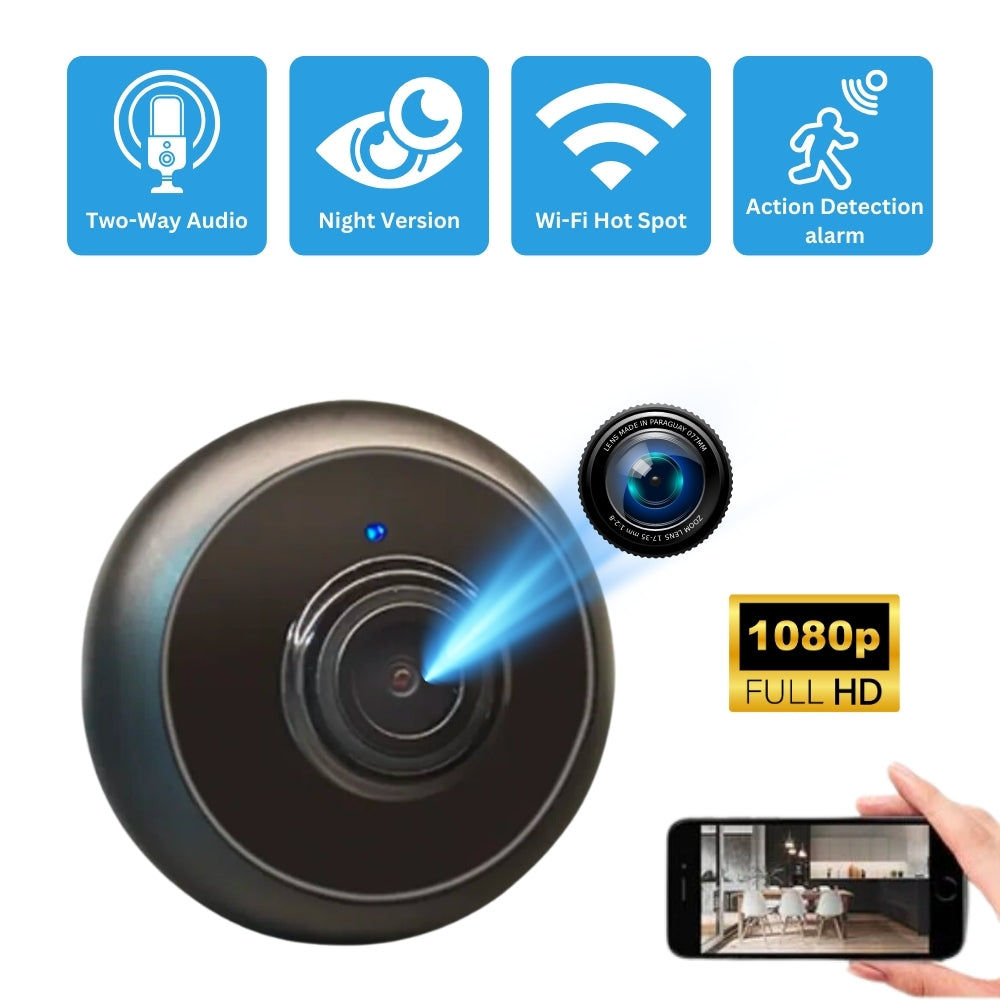 Mini Magnetic Wi-Fi Camera 1080P Security Camera with Night Vision and Motion Detection