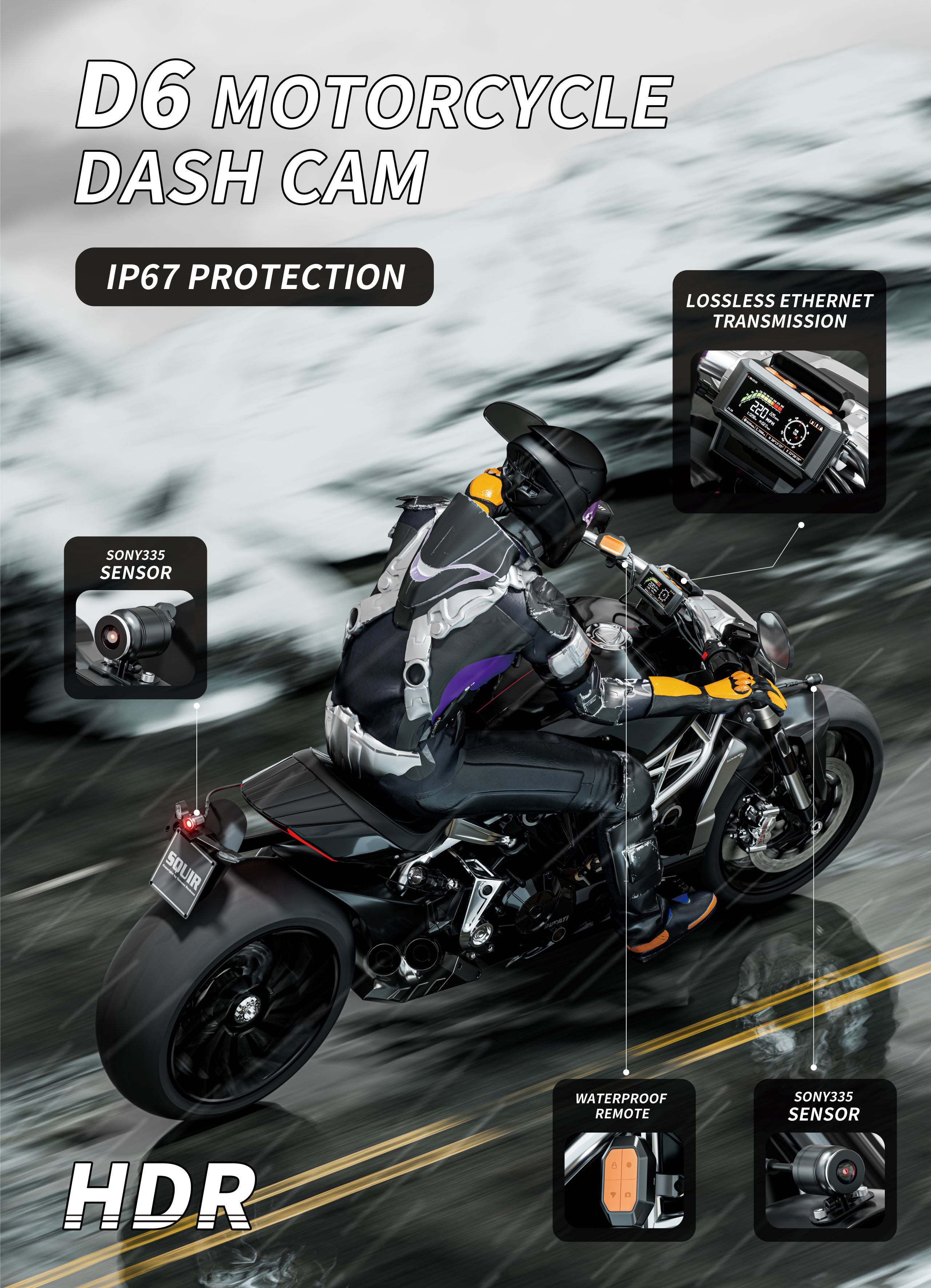Motorcycle Dash Cam Pro - Dual 2K GPS