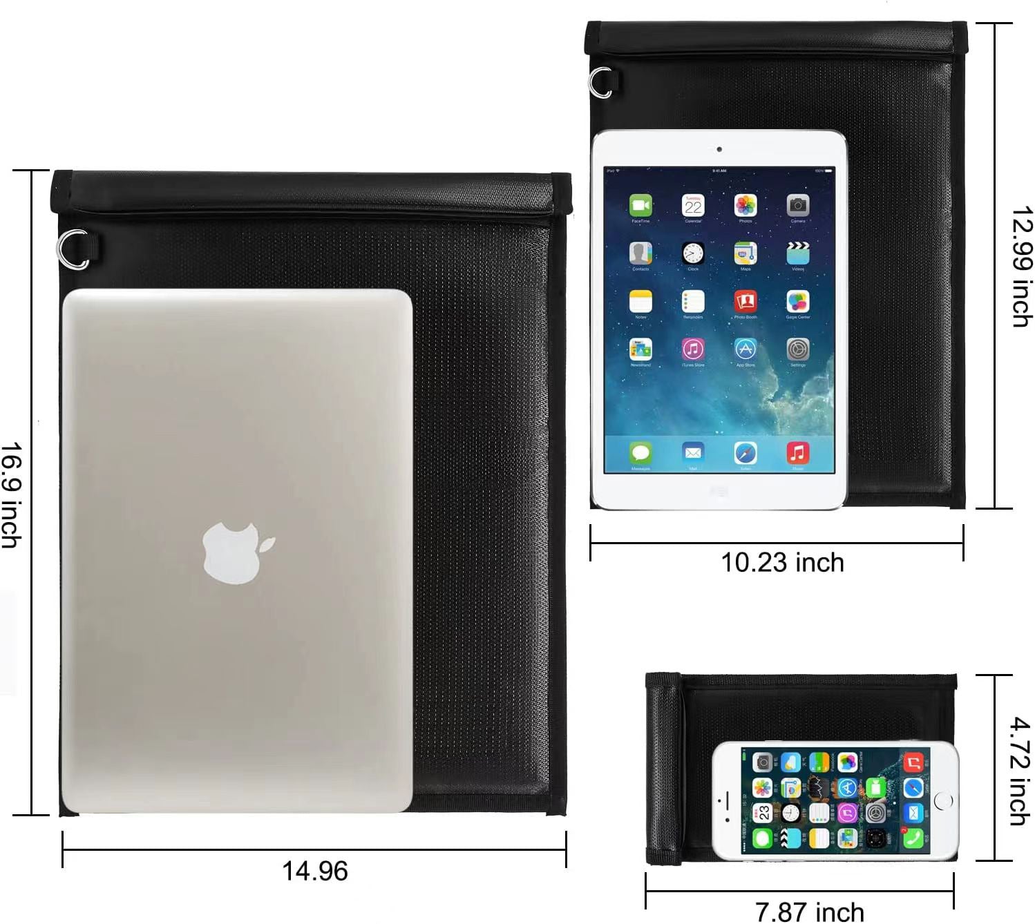 Faraday Bag - RFID Signal Blocking (Fire/Waterproof)