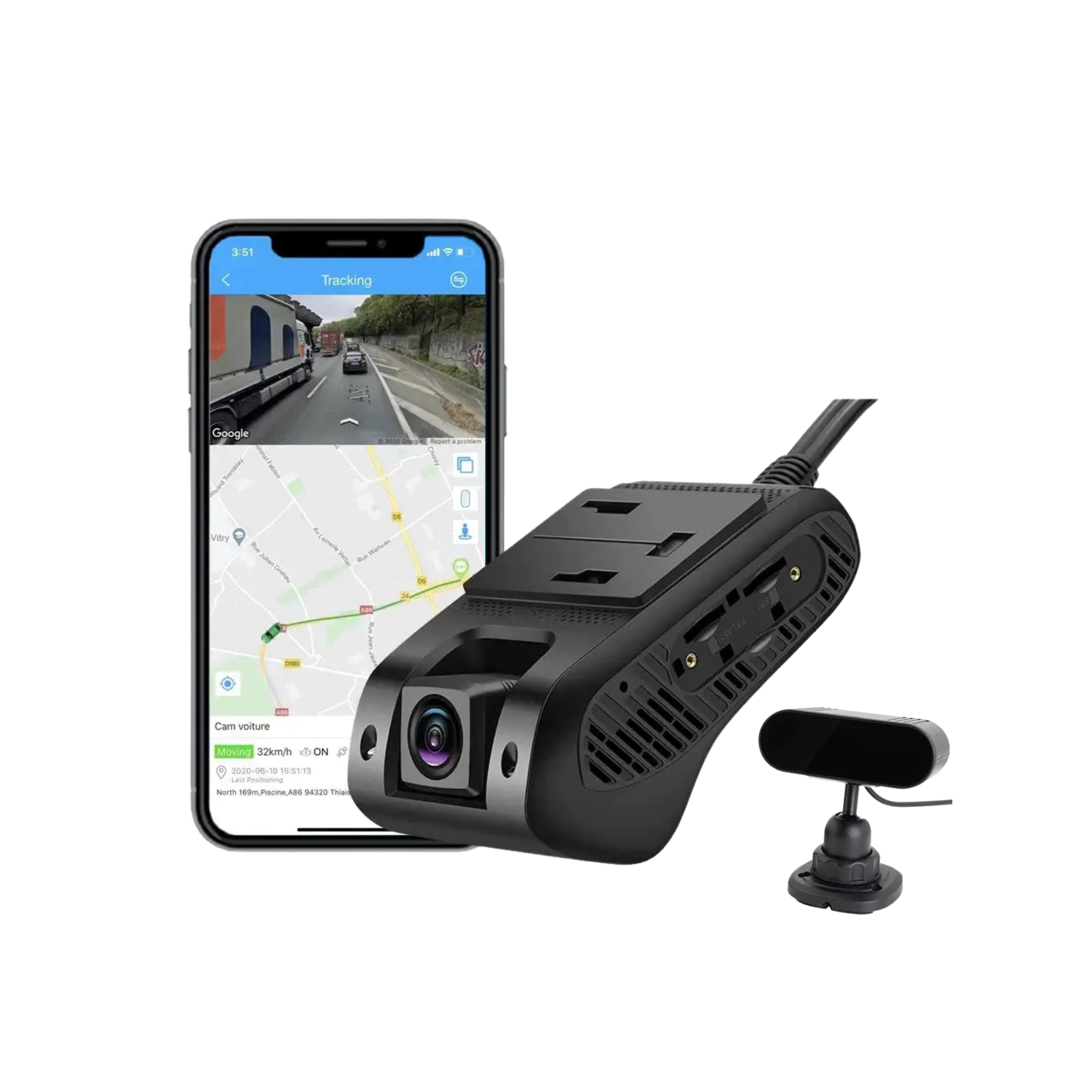 4G Dual Dash Cam with GPS & Behaviour Monitoring
