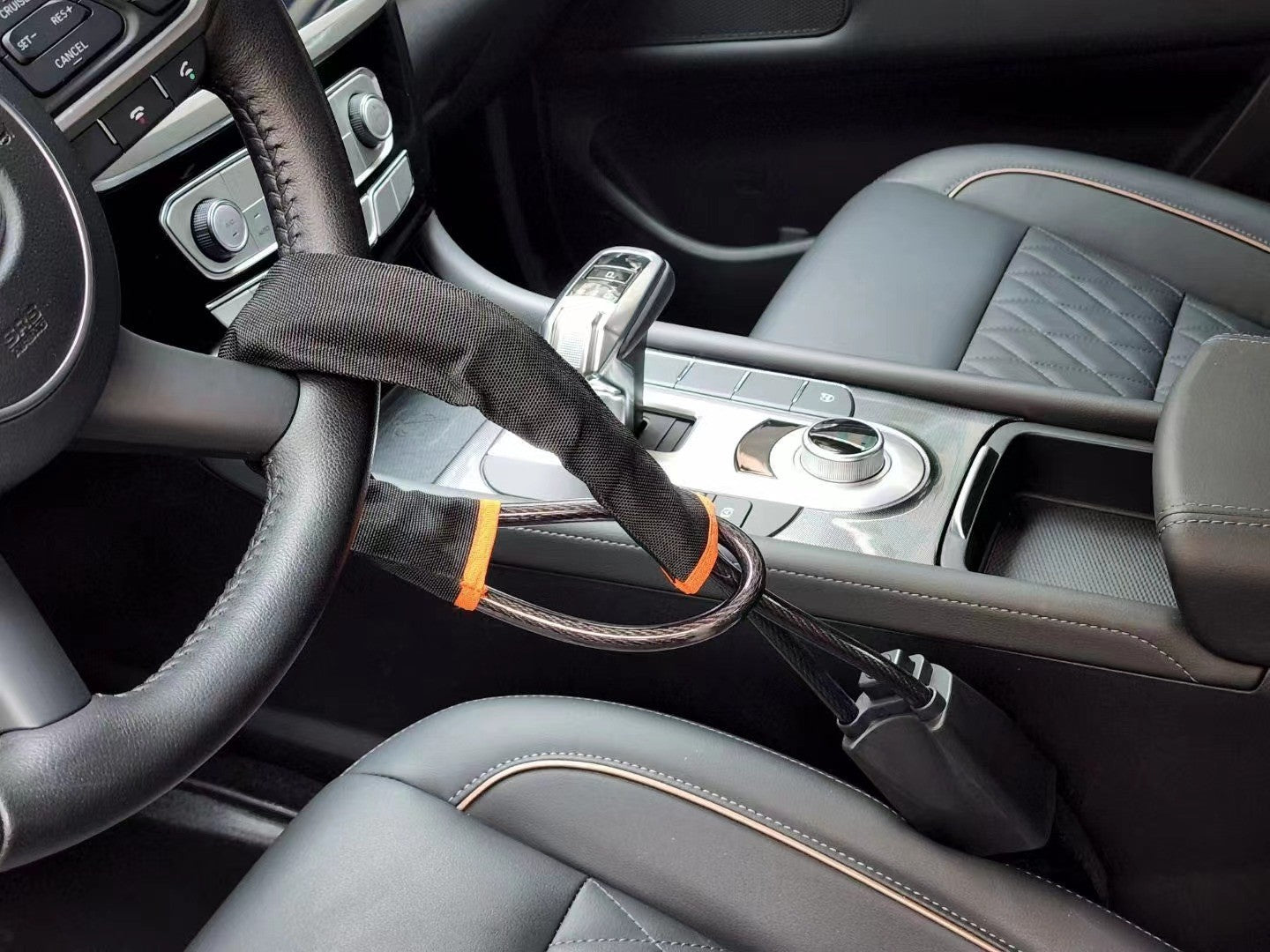 Car Steering Wheel Lock - Rope & Buckle Type Anti-Theft Security Lock