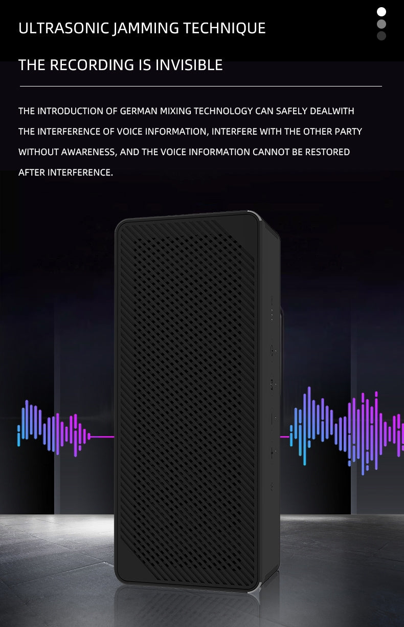 Ultrasonic Conversation Privacy Shield - Anti-Recording Jammer