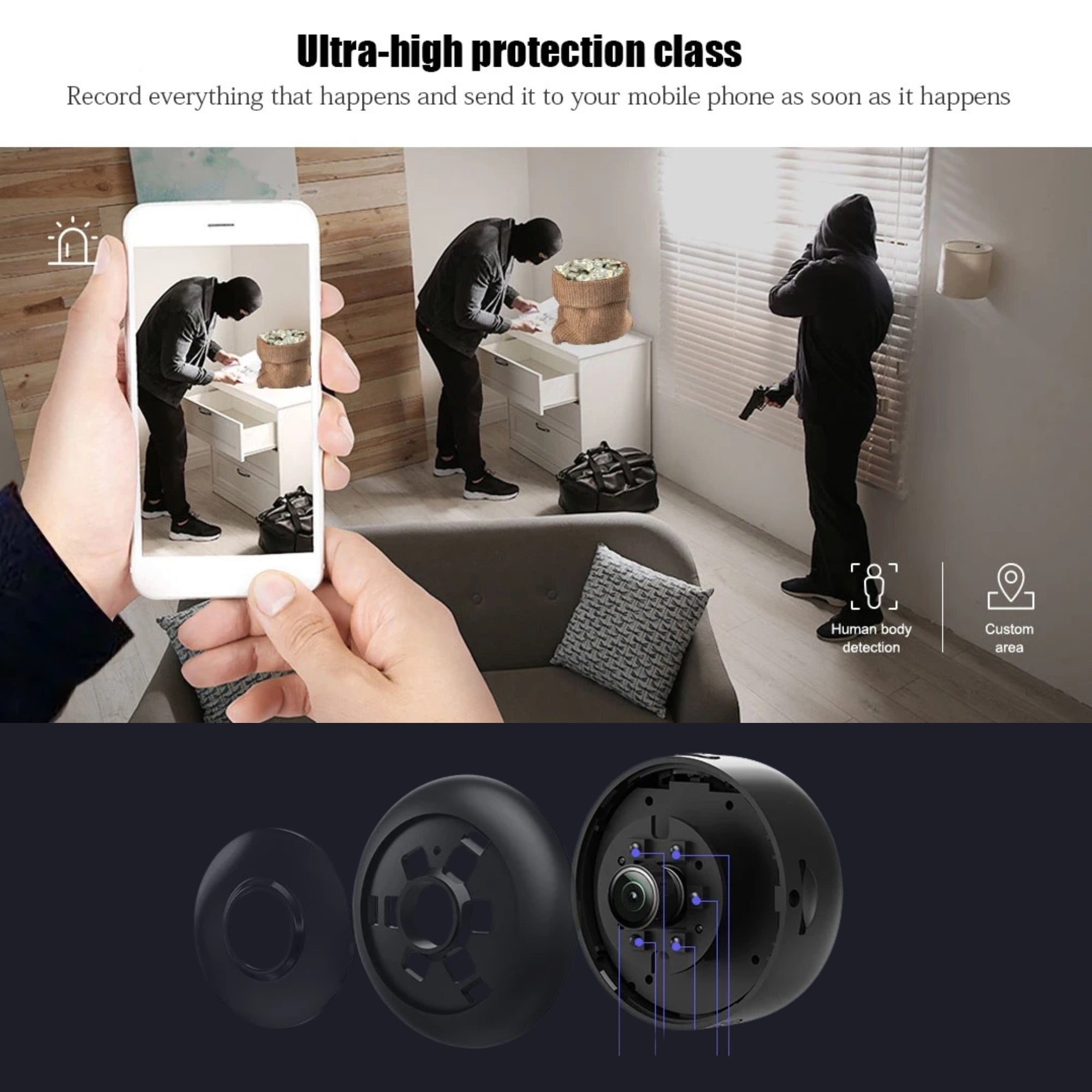 Mini Magnetic WiFi Camera - 1080p Night Vision