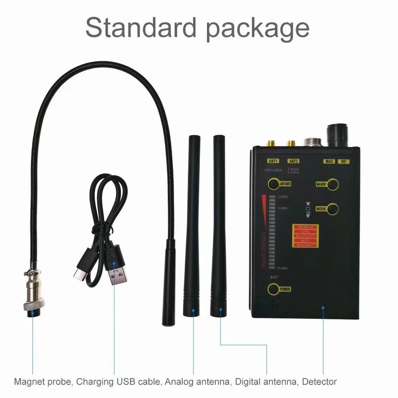 Professional Counter-Surveillance Detector - Multi-Frequency RF & Lens Scanner