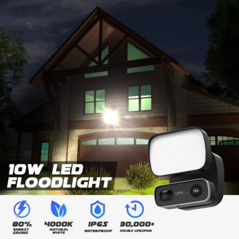 Smart Floodlight with 1080P HD Camera & Night Vision - 5000k - Sentriwise
