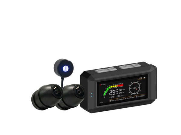 Dual Channel 2K Motorcycle Dash Cam with GPS Integration