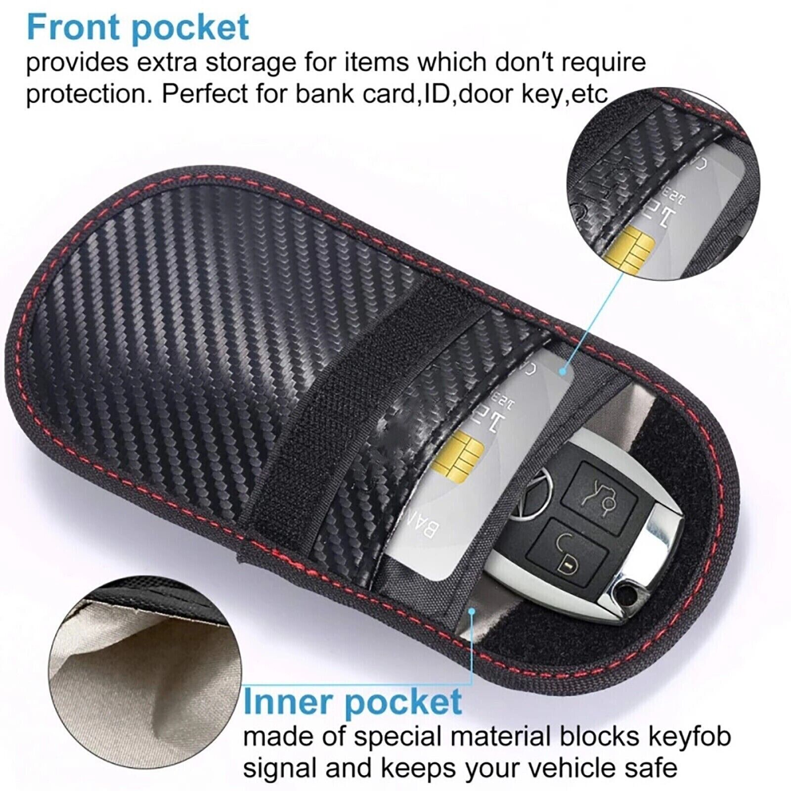 Faraday Pouch for Key Fobs - Signal Blocking