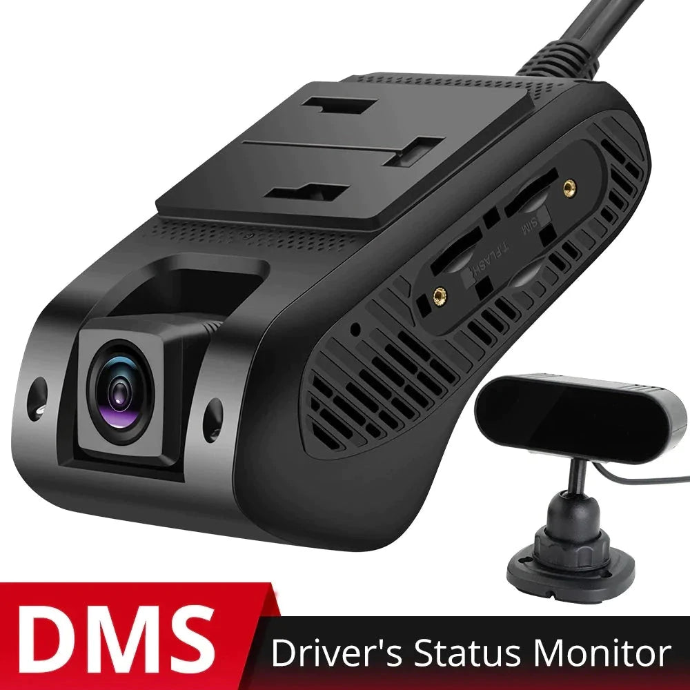 The black front and rear dash cameras. - Sentriwise