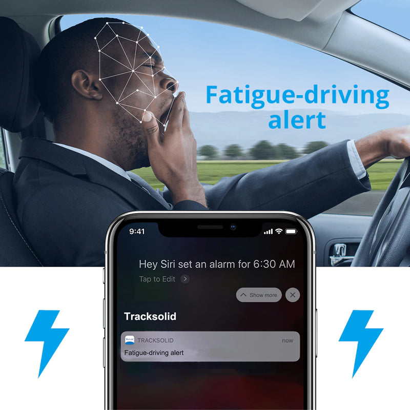 Fatigue-driving Alert activation when driver yawns. - Sentriwise