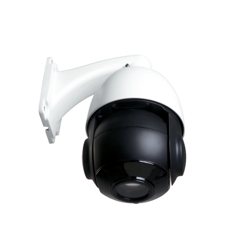 Spherical White Outdoor Security Camera on Mount - Facing Downward - Sentriwise